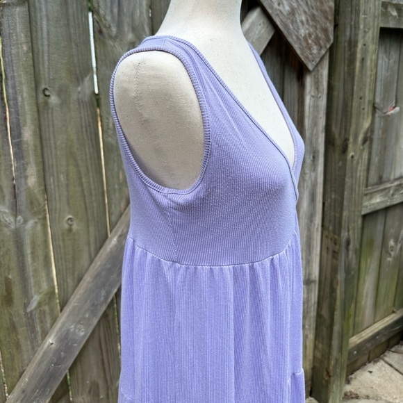 See You Monday Boho Stacked Tiered Lilac Purple Maxi Dress - Picture 5 of 8